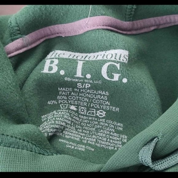 Brand NEW. Notorious B.I.G. hoodie with embroided patch - Picture 3 of 3